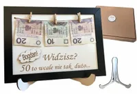 PREZENT NA URODZINY RAMKA TABLICZKA 30 40 50 LAT