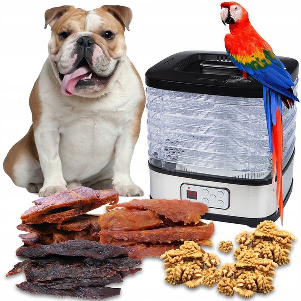 MOCNA SUSZARKA LCD DO GRZYBÓW OWOCÓW WARZYW RYBY EKO REGULACJA 5 SIT ZESTAW zdjęcie 16