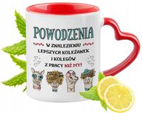 Pożegnanie Z Pracy Kubek Czerwony Z Uszkiem W Kształcie Serca Na Prezent