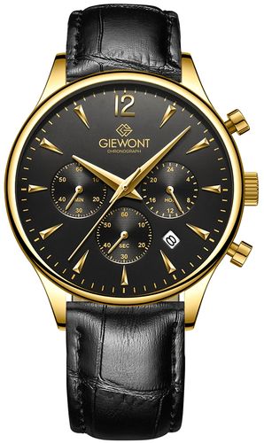 zegarek męski giewont chronograph sapphire czarno złoty gw6310-a4 na Arena.pl