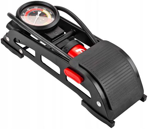 POMPKA NOŻNA SAMOCHODOWA MANOMETR 11BAR METALOWA na Arena.pl