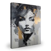 Obraz Do Salonu TWARZ Kobiety Nowoczesny Portret Abstrakcja 50cm x 70cm