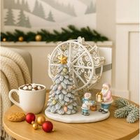 KARUZELA ŚWIĄTECZNA Z POZYTYWKA BIAŁA SREBRNA PASTELOWA DIABELSKI MŁYN