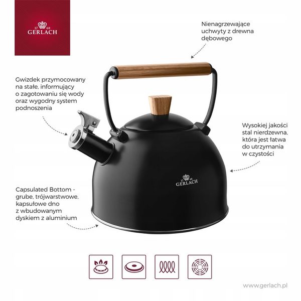 Gerlach Czajnik NATUR 2,5L zdjęcie 3