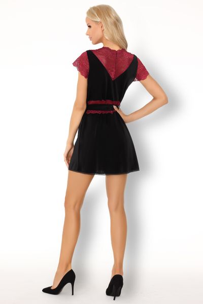 SZLAFROK DAMSKI CZARNY PIĘKNA KORONKA STRINGI L/XL zdjęcie 6