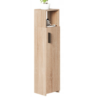 Szafka łazienkowa słupek wąski brązowa drzwi wysoki półki nowoczesna 101cm