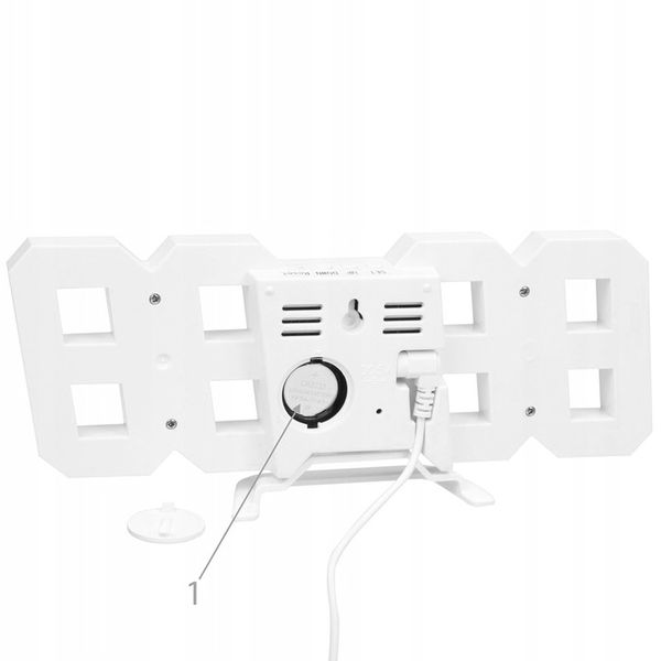 4w1 Zegar cyfrowy LED 3D ścienny stojący budzik termometr data alarm zdjęcie 5