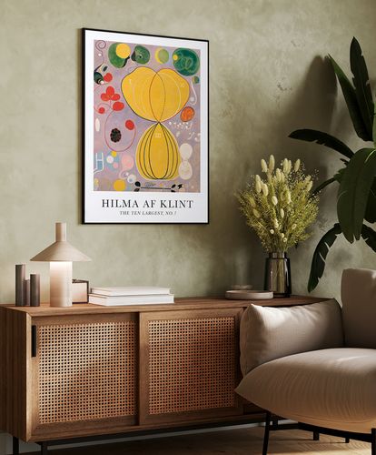 Plakat hilma af klint obrazy 40x50 cm w czarnej ramie na Arena.pl