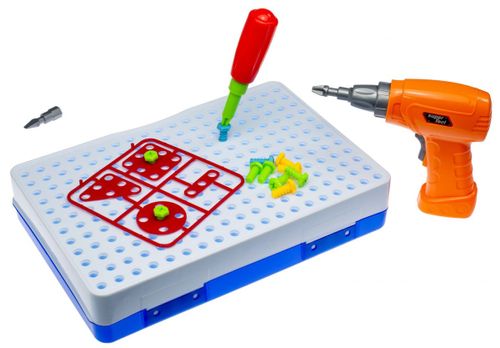 Puzzle Klocki w walizce + wkrętarka 151 el. na Arena.pl