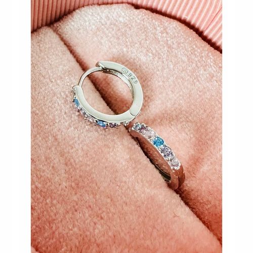 Kolczyki srebrne 925 dla dziewczynki dzieci koła kółka srebro 925 rodowane na Arena.pl