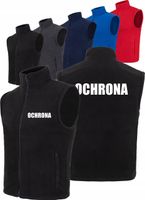 Kamizelki Polarowe męskie czarne z HAFTEM firmowe OCHRONA dla ochroniaży