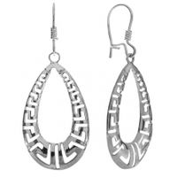 SREBRNE KOLCZYKI WZÓR GRECKI SREBRO PRÓBY 925