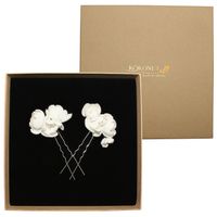 Kokówki kwiaty PEONY silver KOKONET 6-0013