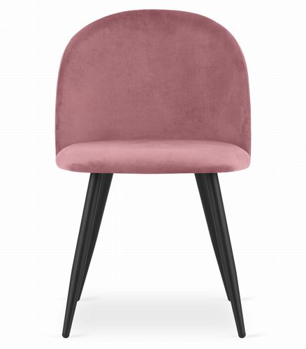 Krzesło BELLO - aksamit ciemny róż / nogi czarne x 1 na Arena.pl