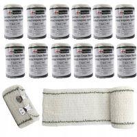 12x Elastyczny bandaż opatrunkowy opaska uciskowa dziana crepe