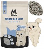 Żwirek dla kota bentonitowy 25l Miłek, zbrylający, bezpyłowy, naturalny