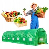 TUNEL FOLIOWY OGRODOWY SZKLARNIA 6x3x2m FOLIA 18m² FOLIAK UV-4 PREMIUM