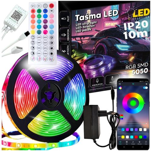 Taśma led rgb 10m neon kolorowa plot aplikacja bluetooth mocna pasek na Arena.pl