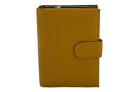 Pojemny kolorowy portfel damski - Żółty ciemny