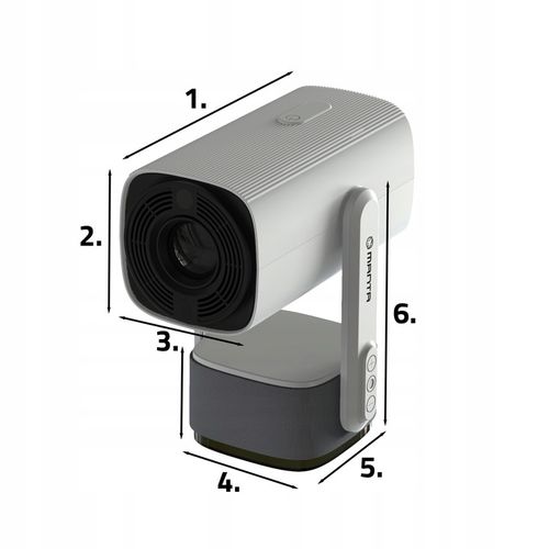 PROJEKTOR RZUTNIK AKUMULATOR PRZENOŚNY OBROTOWY LED MOBILNY SMART TV +HDMI na Arena.pl