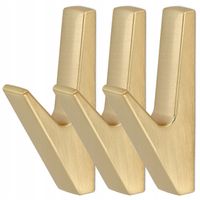 3x HACZYK NA UBRANIA ZŁOTY SZCZOTKOWANY WIESZAK MEBLOWY WIESZAK NA