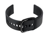 Pasek gumowy do smartwatch U01 - czarny/czarny - 20mm