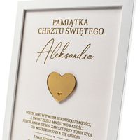 PAMIĄTKA CHRZTU ŚWIĘTEGO PREZENT NA CHRZEST DLA CHŁOPCA DZIEWCZYNKI SERCE