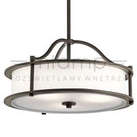Klasyczna LAMPA wisząca KL-EMORY-P-S-OZ Elstead KICHLER okrągła OPRAWA zwis stary brąz biały