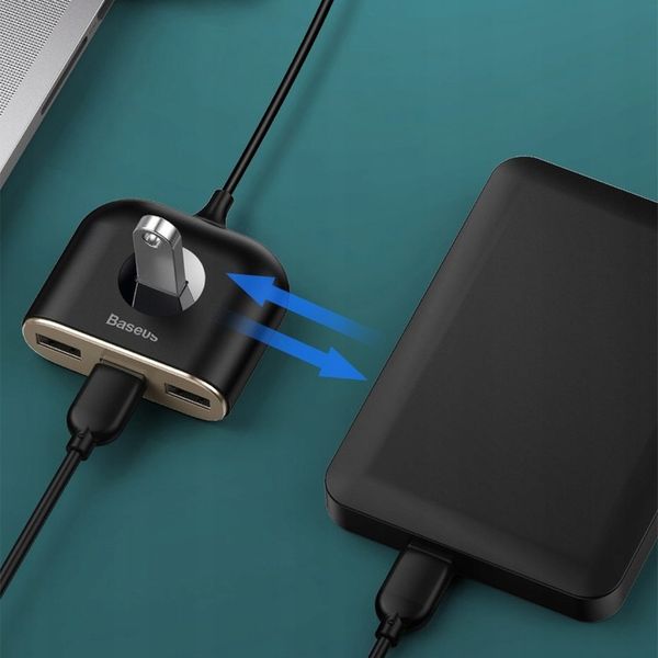 BASEUS 4W1 USB HUB ADAPTER PRZEJŚCIÓWKA KABEL 1M DO LAPTOPA PC zdjęcie 2