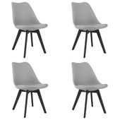 Krzesło MARK - szare / nogi czarne x 4