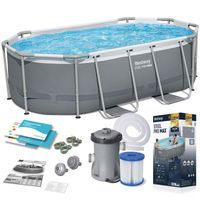 Basen ogrodowy stelażowy 305 x 200 x 84 cm 10w1 Bestway 5614A