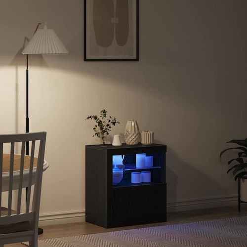 Bufet Czarny 60.5 x 37 x 67 cm Materiał drewnopochodny na Arena.pl