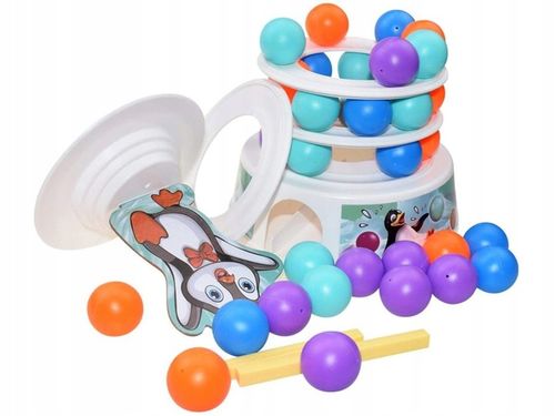 GRA ZRĘCZNOŚCIOWA PINGWIN NA WIEŻY Bierki Piłeczki na Arena.pl