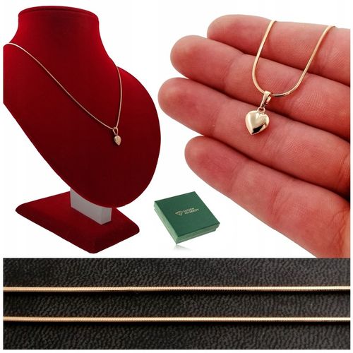 ZŁOTY ŁAŃCUSZEK Z SERDUSZKIEM NASZYJNIK DLA DZIEWCZYNKI, STAL CHIRURGICZNA na Arena.pl