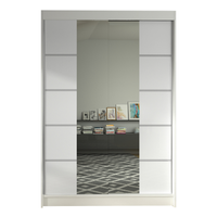 Szafa przesuwna Lino V z lustrem 120cm garderoba - BIAŁY