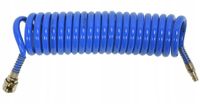 WĄŻ SPIRALNY PU 8x12mm x 5m POLIURETAN. Z SZYBKOZŁĄCZAMI