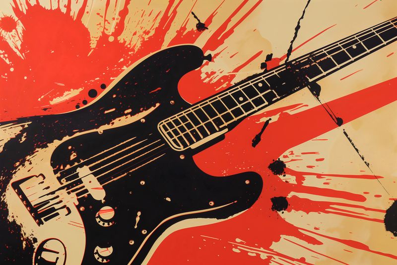 Plakat 45x30cm Gitara Elektryczna zdjęcie 1