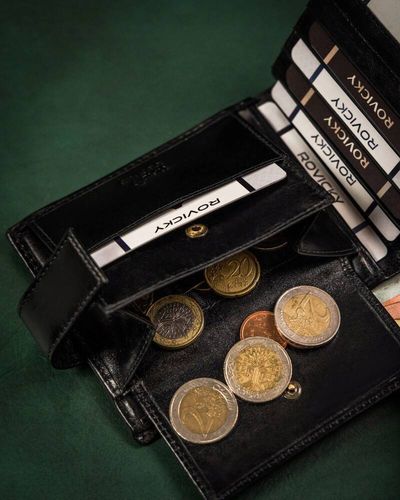 duży, skórzany portfel męski na zatrzask - rovicky na Arena.pl