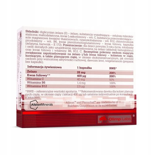OLIMP CHELA-FERR FORTE 2x30kaps MOCNE ŻELAZO na Arena.pl