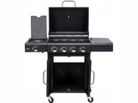GRILL GAZOWY OGRODOWY DUŻY RUSZT LUND 4+1 14,4KW + POKROWIEC I REDUKTOR