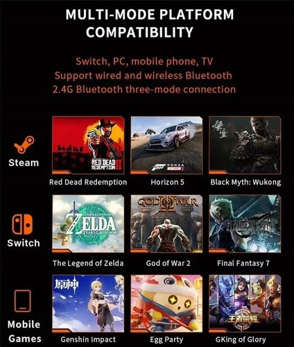 Bezprzewodowy Kontroler Pad Do Gier LENOVO S02 Czarny PC Android iOS Switch na Arena.pl