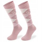 Skarpety jeździeckie w romby podkolanówki na konie 80% bawełny Comodo