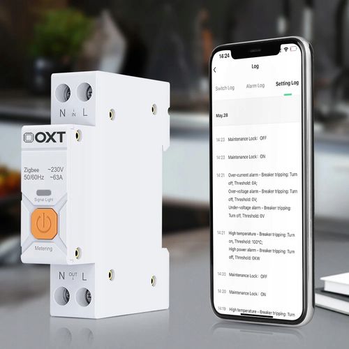 Sterownik Licznik 63A 19mm 1P Pomiar Temperatura DIN ZigBee TUYA OXT na Arena.pl