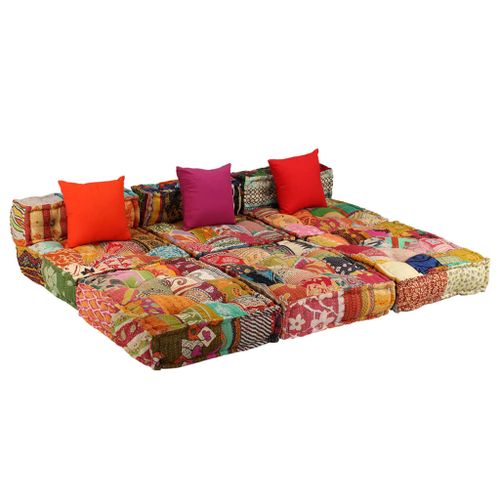Patchworkowa sofa modułowa, 3-osobowa GXP-682998 na Arena.pl