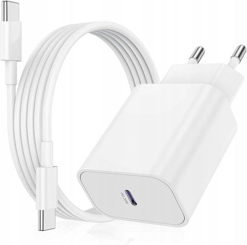 CERTYFIKOWANA SZYBKA ŁADOWARKA SIECIOWA 20W PD TYPE-C | +KABEL USB-C PD 60W na Arena.pl