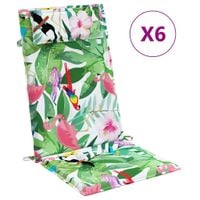 Poduszki na krzesła z wysokim oparciem, 6 szt., kolorowe