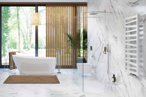 Italic grzejnik łazienkowy 131x50 cm, biały soft na Arena.pl