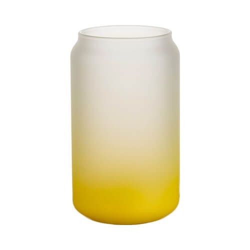 Szklanka 400 ml szroniona do sublimacji - żółty gradient zdjęcie 1