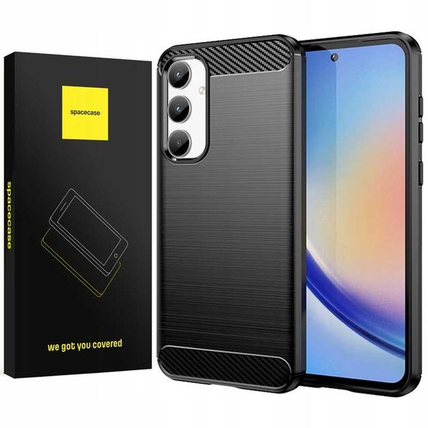 Spacecase Carbon Galaxy A35 5G black zdjęcie 1