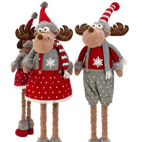 renifer świąteczny na boże narodzenie, wyciągane nogi, z pluszu, na Arena.pl